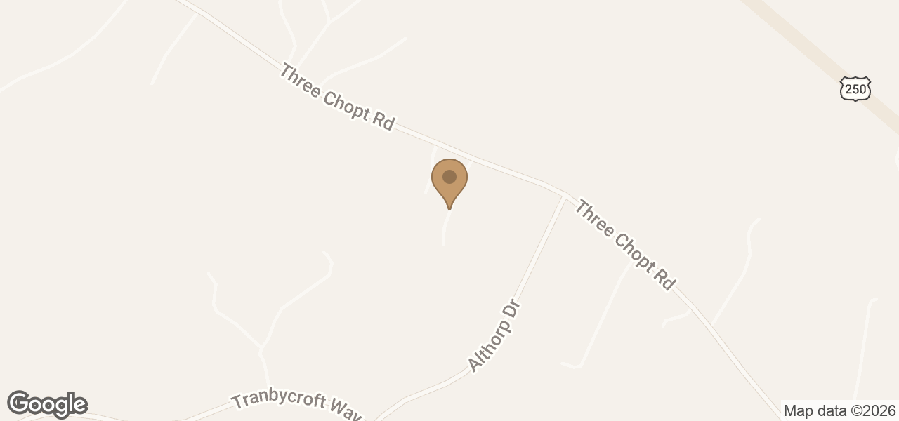 Map showing Central Virginia Power Washing at 3069 Three Chopt Rd