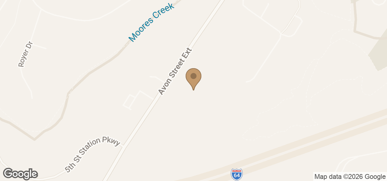 Map showing Charlottesville Tree Service at 1565c Avon Street Ext