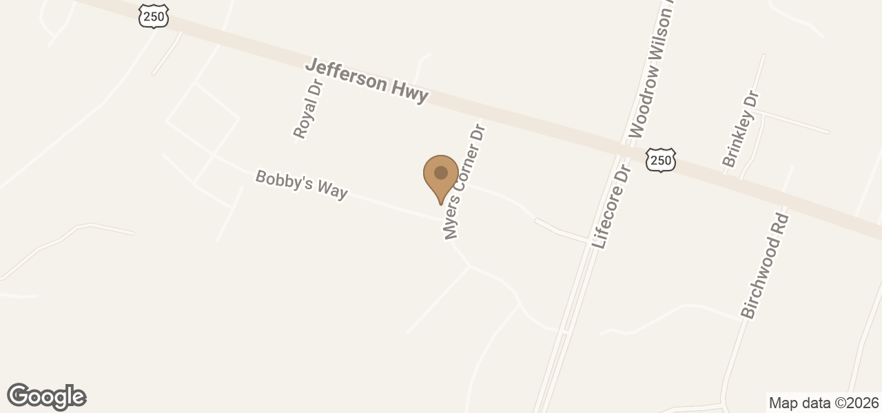 Map showing Comprehensive Behavioral Health at 25 Myers Corner Dr