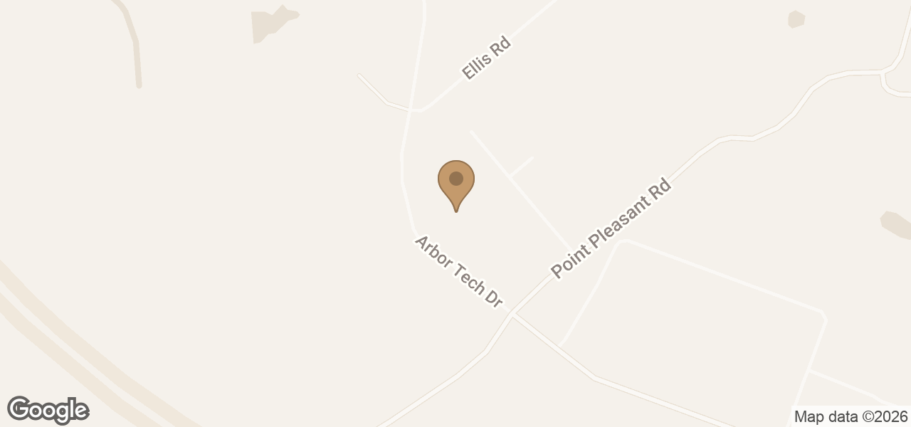 Map showing Expert Irrigation & Outdoor Lighting at 1050 Arbor Tech Dr suite i