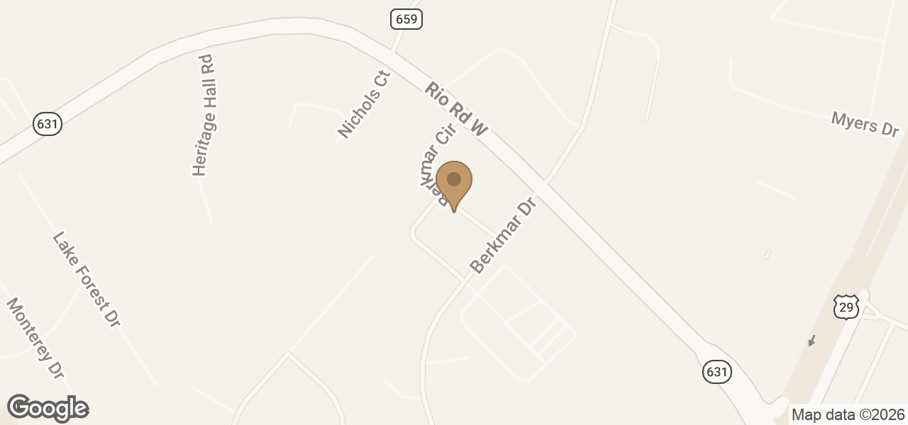 Map showing Miguel Coradine - Sirius Insurance at 687 Berkmar Cir