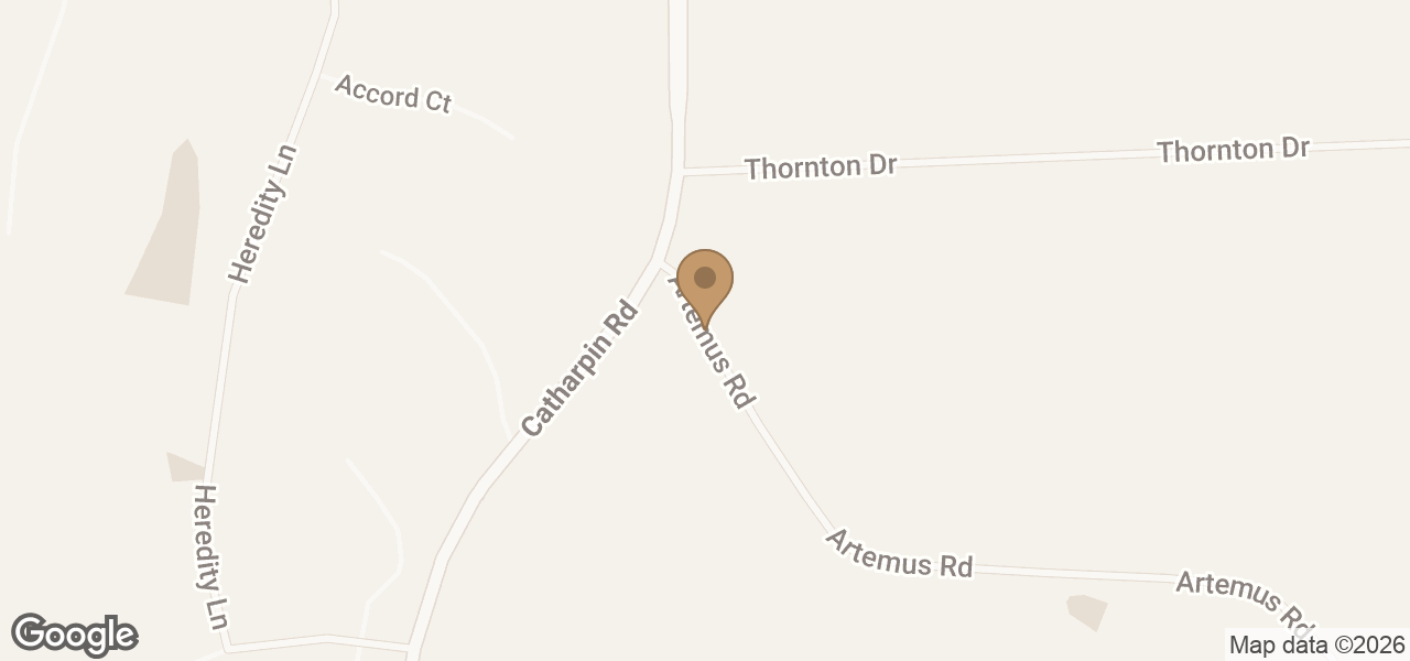 Map showing Pro Edge Painting, LLC at 5609 Artemus Rd