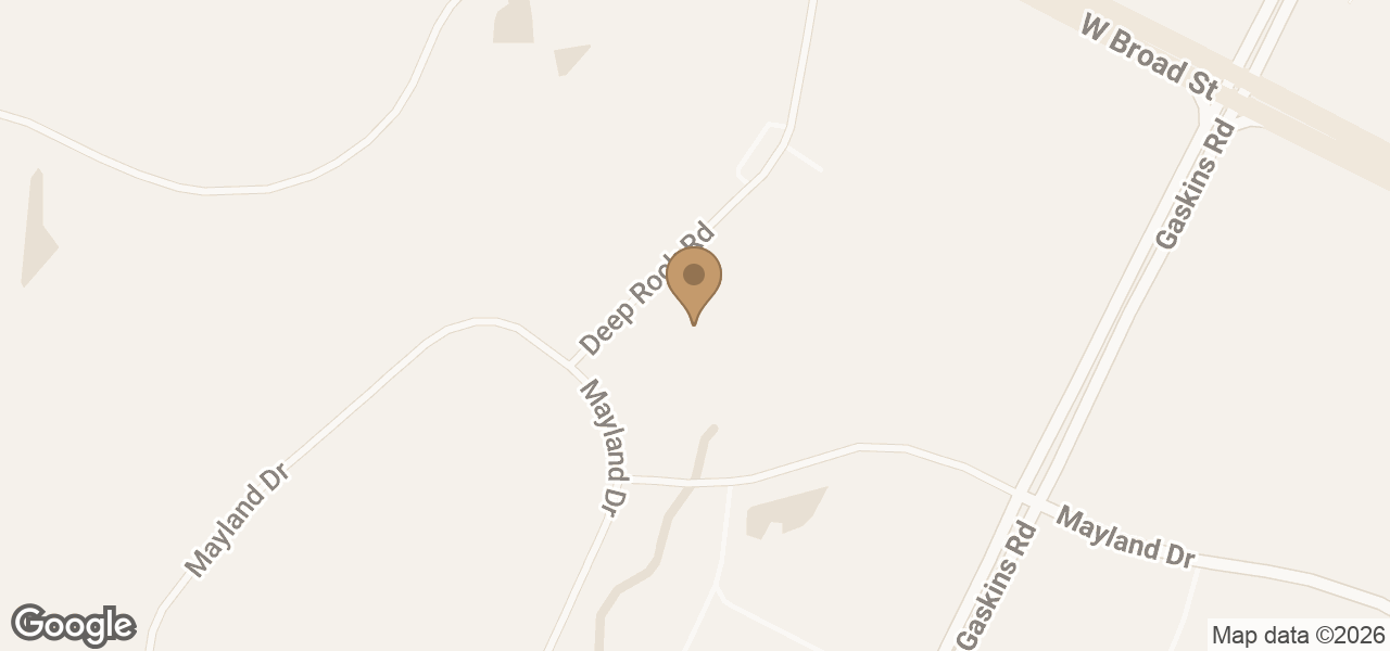 Map showing Renewal by Andersen of Central Virginia at 3895 Deep Rock Rd