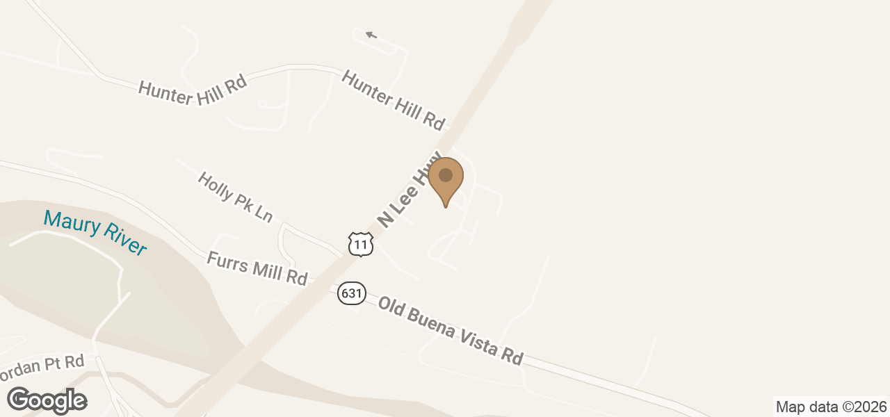 Map showing Robert C. Hull, D.D.S., P.C. at 650 N Lee Hwy Apt 1