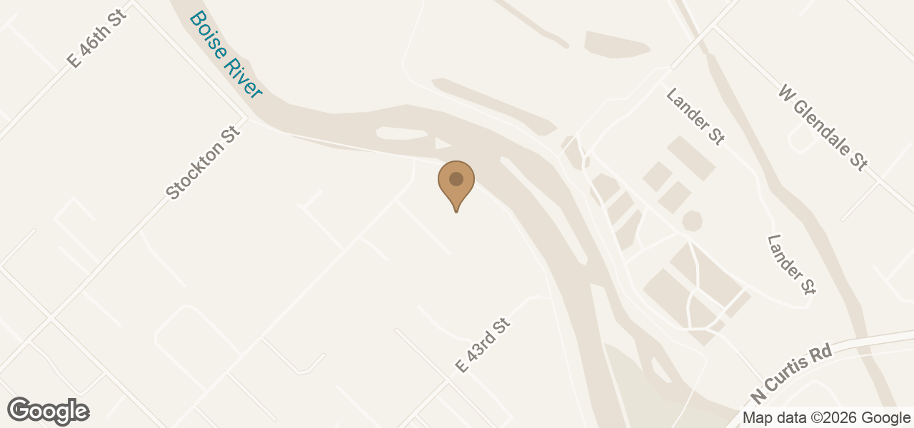 Map showing Roe Painting at 703 E 44th St #8