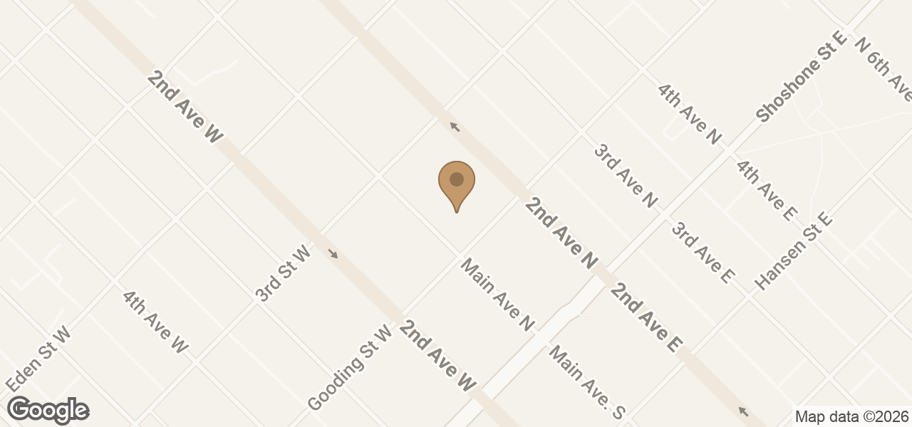 Map showing Studio G Fitness at 218 Main Ave N