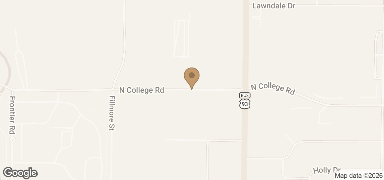 Map showing The Advocates at 845 N College Rd STE 101