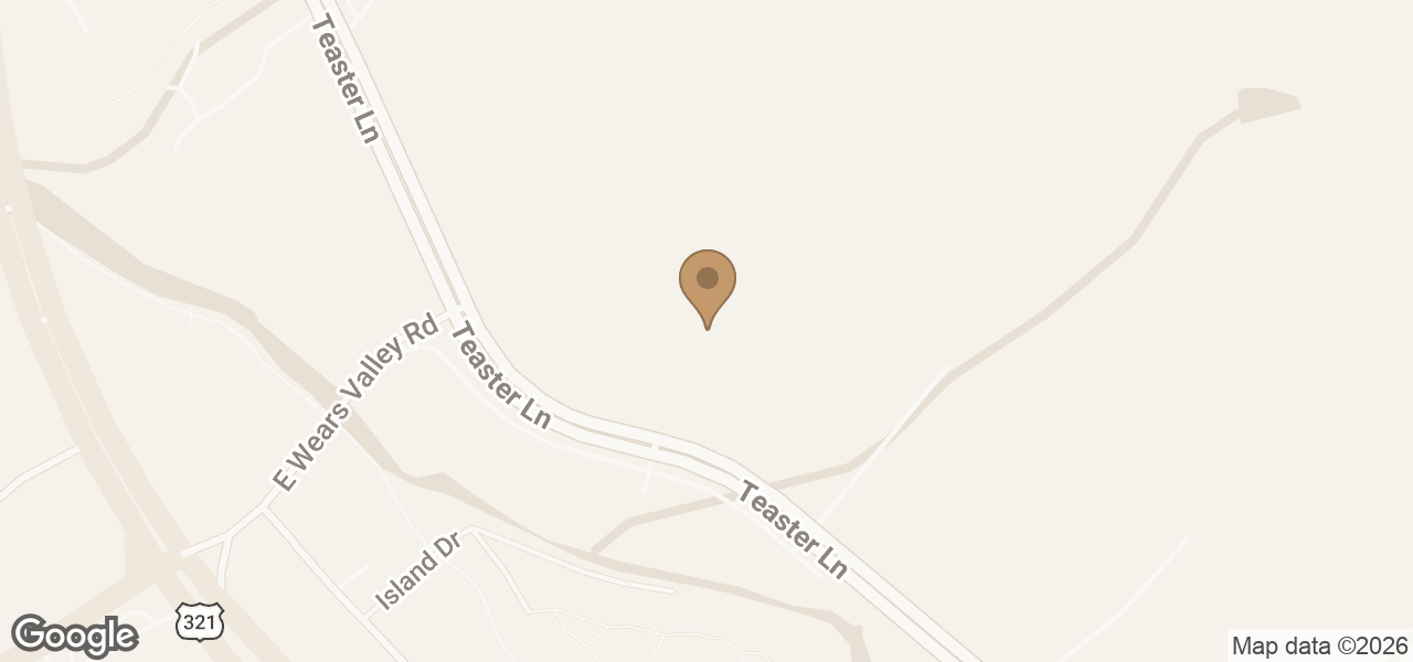 Map showing The Mountain Mile at 2655 Teaster Ln